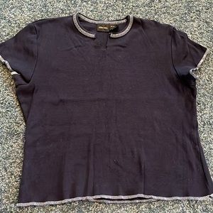 Blue casual short sleeve